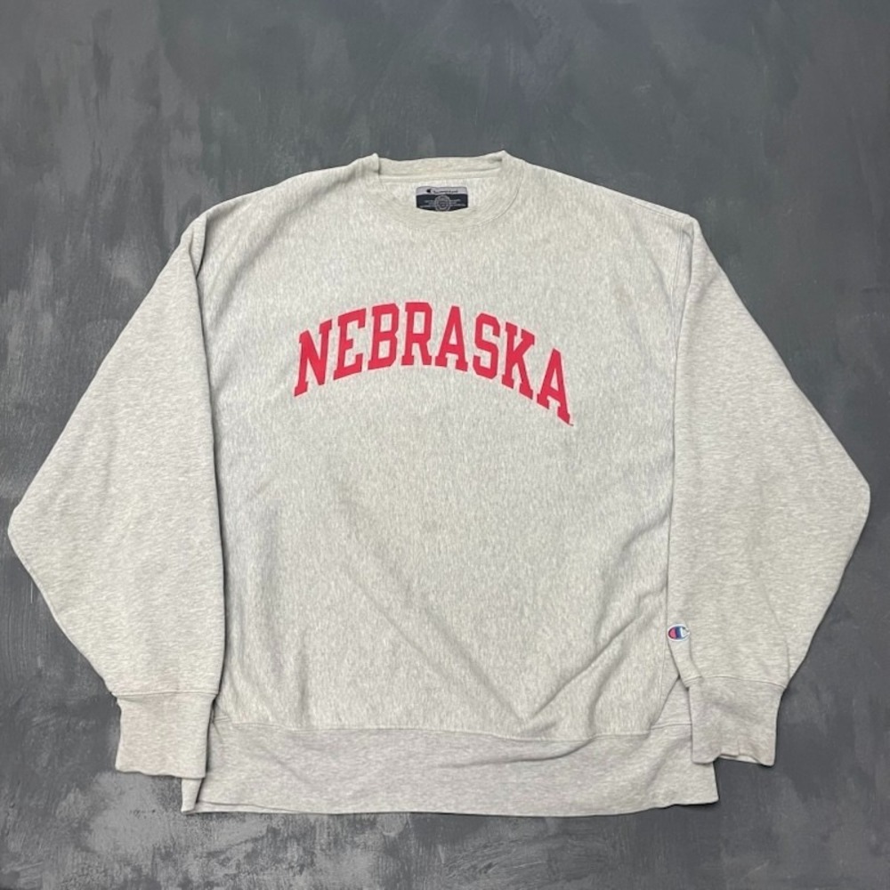Vintage Nebraska sweatshirt mens XL Grey 2000s y2k Champion UNI